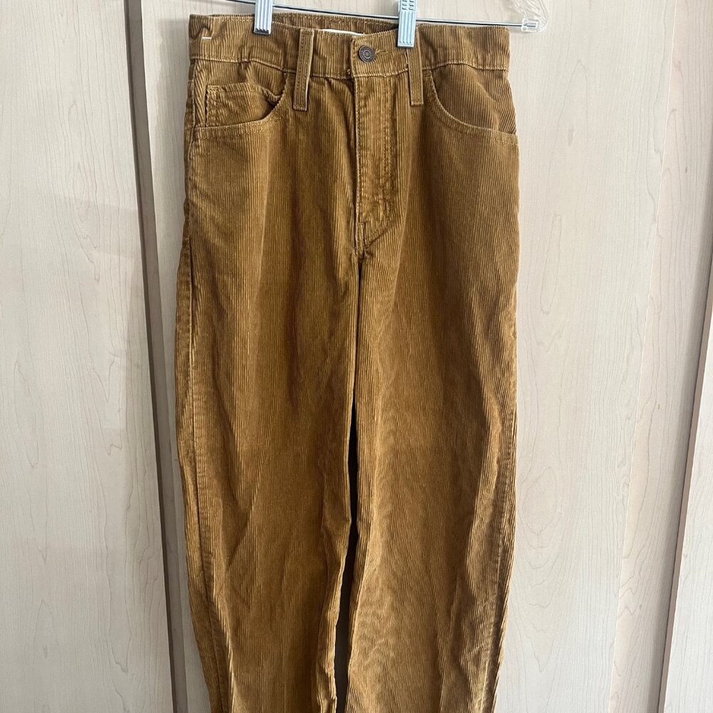 Levi’s Unisex Size 24 ‘94 Baggy High Rise Corduroy Pants Brown Tan